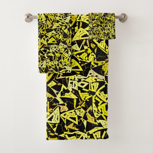 Motif Triangle Noir Jaune (En situation)