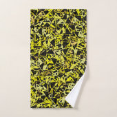 Motif Triangle Noir Jaune (Serviette à main)