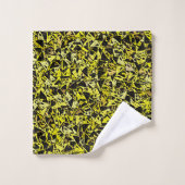 Motif Triangle Noir Jaune (Gant de toilette)