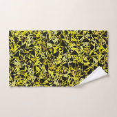 Motif Triangle Noir Jaune (Serviette à main)