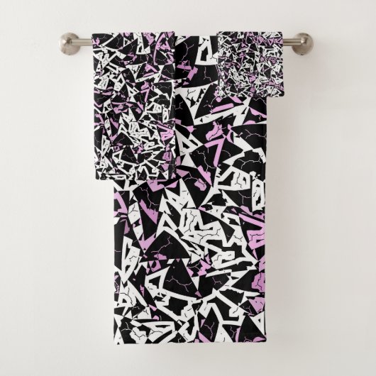Motif Triangle Noir Violet (En situation)