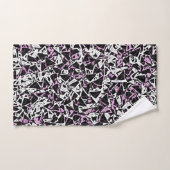 Motif Triangle Noir Violet (Serviette à main)