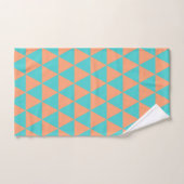 Motif triangle orange et bleu clair (Serviette à main)