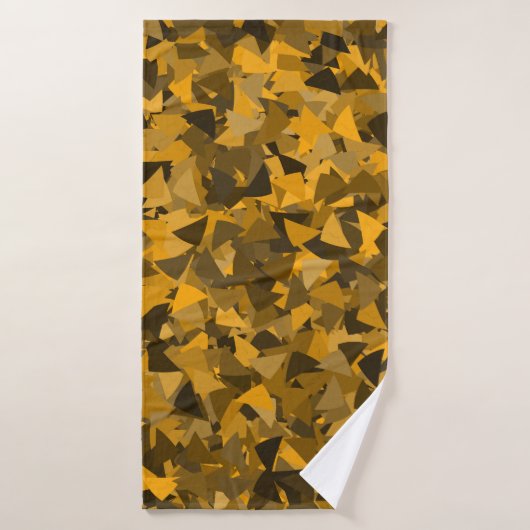 Motif Triangle Orange Marron (Serviette de bain)