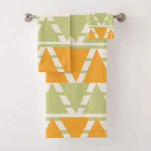 Motif triangle vert orange