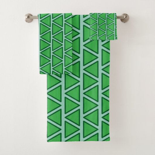 Motif triangle vert trois tons Abstrait (En situation)