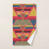 Motif triangulaire panafricain coloré (Serviette à main)