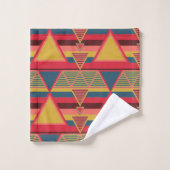 Motif triangulaire panafricain coloré (Gant de toilette)