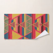 Motif triangulaire panafricain coloré (Serviette à main)
