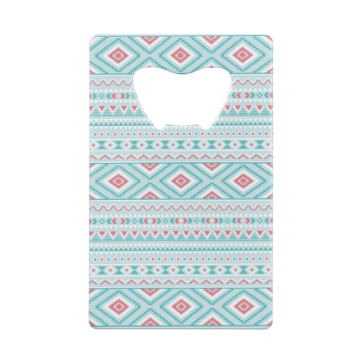 Motif tribal aztèque turquoise et rose (Dos)