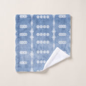 Motif tribal bleu défraîchi (Gant de toilette)