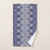 Motif tribal bleu marine de surface (Serviette à main)