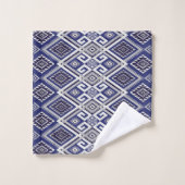 Motif tribal bleu marine de surface (Gant de toilette)
