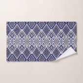 Motif tribal bleu marine de surface (Serviette à main)
