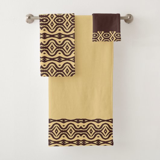 Motif tribal courbe marron (En situation)