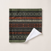 Motif tribal Green Linen (Gant de toilette)