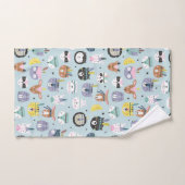 Motif tribal mignon de visage (Serviette à main)