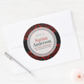 Motif Tribal Rouge Noir Fabriqué Par Des Stickers  (Enveloppe)