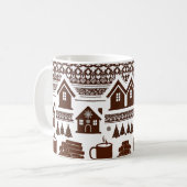 Motif tricot nordique Village & Tasse Classique (Devant gauche)