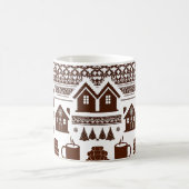 Motif tricot nordique Village & Tasse Classique (Centre)