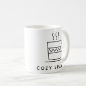 Motif tricot saison douillette Mug Linework (Devant droit)