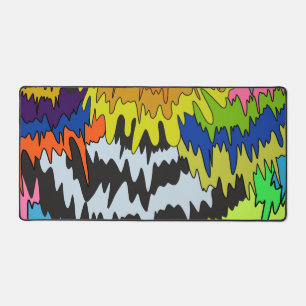 Motif trippy rayé groovy coloré au liquide qui cou
