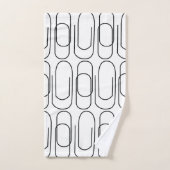 Motif Trombone Noir et Blanc (Serviette à main)