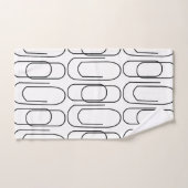 Motif Trombone Noir et Blanc (Serviette à main)