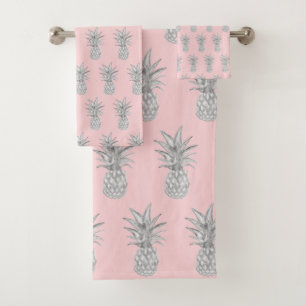 Motif tropical à ananas rose