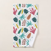 motif tropical avec feuilles colorés (Serviette à main)