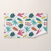 motif tropical avec feuilles colorés (Serviette à main)