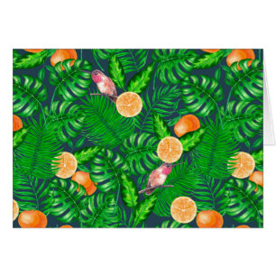 Motif tropical, colibris