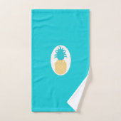 Motif tropical coloré de rayure d'ananas (Serviette à main)