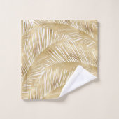 Motif Tropical de feuille d'or moderne (Gant de toilette)