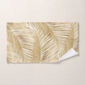 Motif Tropical de feuille d'or moderne (Serviette à main)