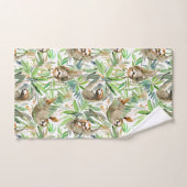 Motif tropical de paresse d'aquarelle (Serviette à main)