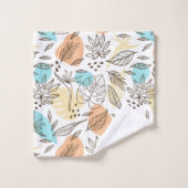 Motif tropical d'été dessiné à la main (Gant de toilette)