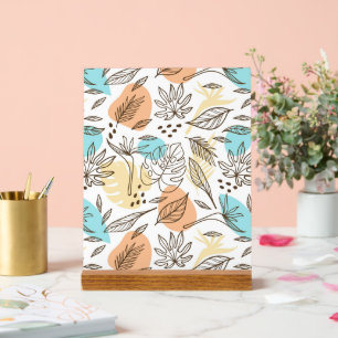 Motif tropical d'été dessiné à la main
