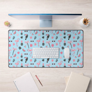 Motif tropical d'été rose et bleu