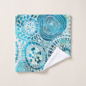 Motif tropical du parti Urchin et Opihi (Gant de toilette)