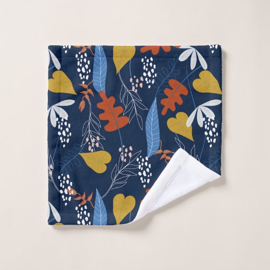 Motif tropical feuille coloré (Gant de toilette)