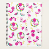 Motif tropical, Flamants roses, pastèques, Fleurs (Devant)