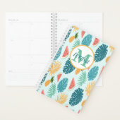 Motif tropical Monogrammé Calendrier et (Devant avec enveloppe)