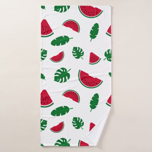 motif tropical, motif pastèque, mer tropicale (Serviette de bain)
