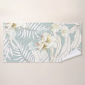 Motif tropical sans couture avec fleurs Orchidée, (Serviette de bain)