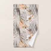 Motif tropicale grise, beige. (Serviette à main)