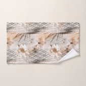 Motif tropicale grise, beige. (Serviette à main)