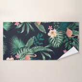 motif tropicale transparente avec feuillage luxur (Serviette de bain)