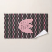 Motif Tulipe rose simple avec arrière - plan foncé (Serviette à main)