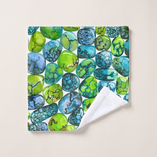 Motif turquoise (Gant de toilette)